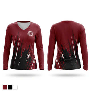 Womens Long Sleeve Vneck Shirt, Canal Winchester Indians, Softball, Teamtime, Team time, sublimation, custom sports apparel, team uniforms, spirit wear, spiritwear, sports uniforms, custom shirts, team store, custom team store, fundraiser sports, apparel fundraiser