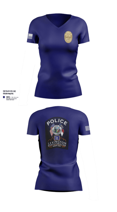 Lexington Police Department 67013531 Women's Short Sleeve V-neck Shirt - 100