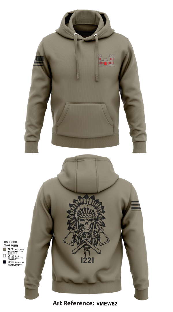 Hoodie, 1221st Route Clearance Co., National Guard, Teamtime, Team time, sublimation, custom sports apparel, team uniforms, spirit wear, spiritwear, sports uniforms, custom shirts, team store, custom team store, fundraiser sports, apparel fundraiser