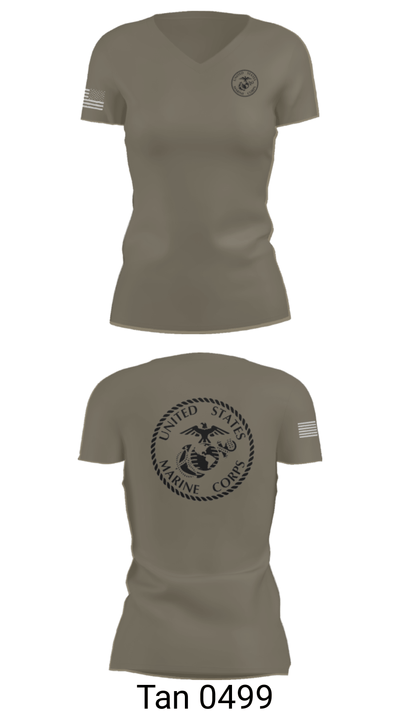 UHS MCJROTC 61480797 Women's Short Sleeve V-neck Shirt - 36