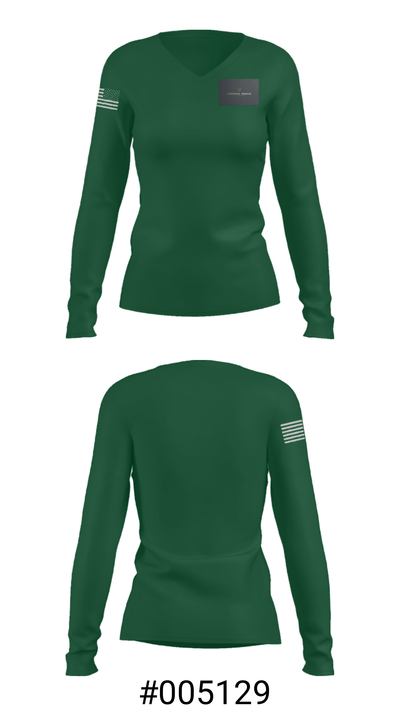 Tropical shield 24349303 Women's Long Sleeve V-neck Shirt - 20