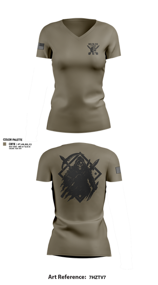 Womens Short Sleeve Vneck Shirt, , National Guard, Teamtime, Team time, sublimation, custom sports apparel, team uniforms, spirit wear, spiritwear, sports uniforms, custom shirts, team store, custom team store, fundraiser sports, apparel fundraiser