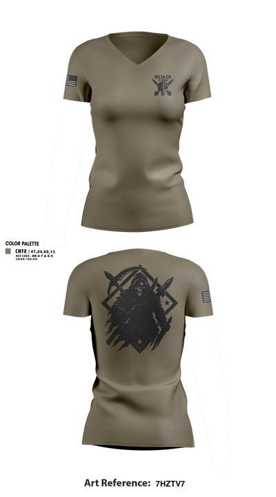 D CO 2-153 Women's Short Sleeve V-neck Shirt - 4