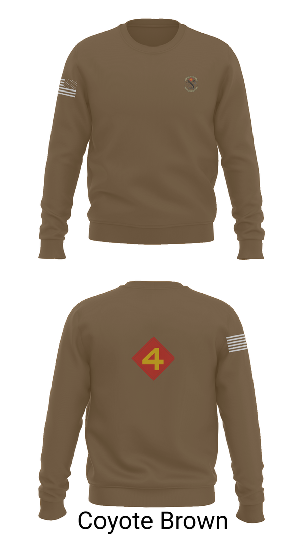 Crew Neck Sweatshirt, 14th Marine regiment 4th Marine corps division, , Teamtime, Team time, sublimation, custom sports apparel, team uniforms, spirit wear, spiritwear, sports uniforms, custom shirts, team store, custom team store, fundraiser sports, apparel fundraiser