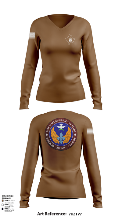 3-156 15522771 Women's Long Sleeve V-neck Shirt - 61