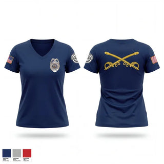 Womens Short Sleeve Vneck Shirt, Metro Nashville Police Department Horse Mounted Unit, Police, Teamtime, Team time, sublimation, custom sports apparel, team uniforms, spirit wear, spiritwear, sports uniforms, custom shirts, team store, custom team store, fundraiser sports, apparel fundraiser