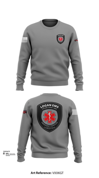 Crew Neck Sweatshirt, Logan EMS, , Teamtime, Team time, sublimation, custom sports apparel, team uniforms, spirit wear, spiritwear, sports uniforms, custom shirts, team store, custom team store, fundraiser sports, apparel fundraiser