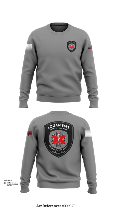 Crew Neck Sweatshirt, Logan EMS, , Teamtime, Team time, sublimation, custom sports apparel, team uniforms, spirit wear, spiritwear, sports uniforms, custom shirts, team store, custom team store, fundraiser sports, apparel fundraiser