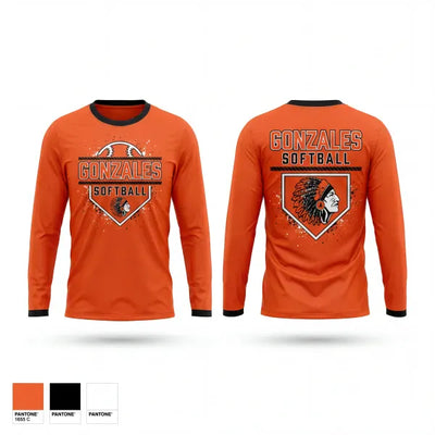 Gonzales High School Softball 86038121 Long Sleeve Performance Shirt 1