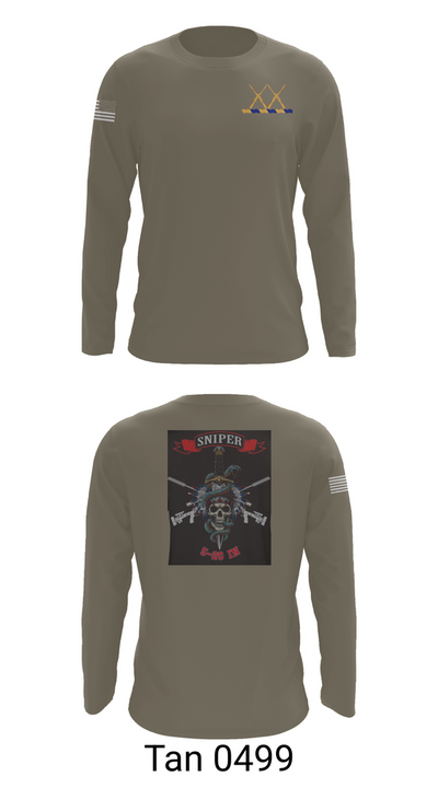 5-20 Infantry, Sniper section 41937492 Long Sleeve Performance Shirt 66