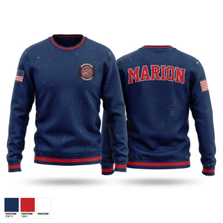 Crew Neck Sweatshirt, Marion, Fire Department, Teamtime, Team time, sublimation, custom sports apparel, team uniforms, spirit wear, spiritwear, sports uniforms, custom shirts, team store, custom team store, fundraiser sports, apparel fundraiser
