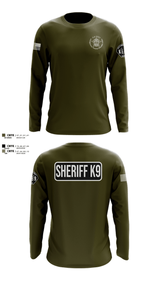 Long Sleeve Performance Shirt, Montgomery County Sheriff’s Office K9 Unit, Police, Teamtime, Team time, sublimation, custom sports apparel, team uniforms, spirit wear, spiritwear, sports uniforms, custom shirts, team store, custom team store, fundraiser sports, apparel fundraiser