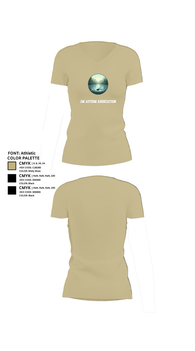 JM Autism association 75571009 Women's Short Sleeve V-neck Shirt - 84