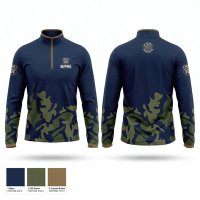 Burns high school 71781776 Quarter Zip Jacket - 1