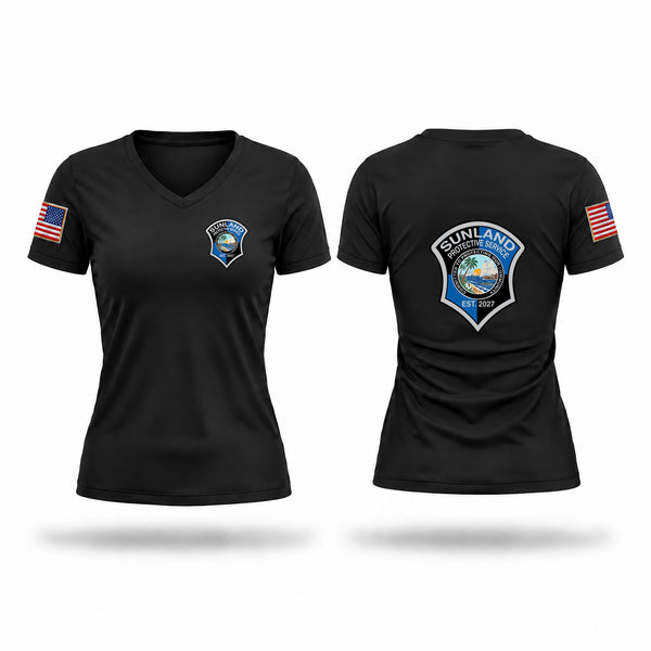 Sunland Protective Service Women's Short Sleeve V-neck Shirt - 1