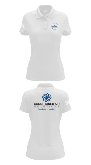 Womens Short Sleeve Performance Polo, Conditioned Air Solutions, , Teamtime, Team time, sublimation, custom sports apparel, team uniforms, spirit wear, spiritwear, sports uniforms, custom shirts, team store, custom team store, fundraiser sports, apparel fundraiser