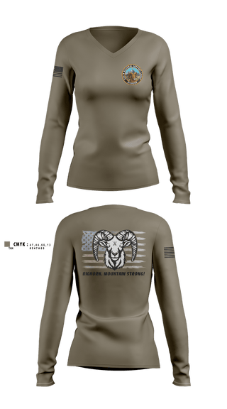 Womens Long Sleeve Vneck Shirt, 650th RSG, Army, Teamtime, Team time, sublimation, custom sports apparel, team uniforms, spirit wear, spiritwear, sports uniforms, custom shirts, team store, custom team store, fundraiser sports, apparel fundraiser