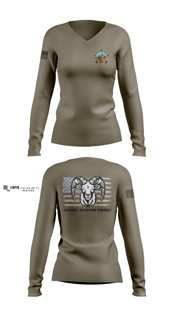 Womens Long Sleeve Vneck Shirt, 650th RSG, Army, Teamtime, Team time, sublimation, custom sports apparel, team uniforms, spirit wear, spiritwear, sports uniforms, custom shirts, team store, custom team store, fundraiser sports, apparel fundraiser