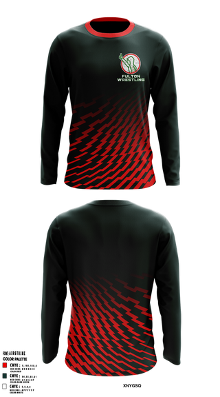 Long Sleeve Performance Shirt, Fulton, Wrestling, Teamtime, Team time, sublimation, custom sports apparel, team uniforms, spirit wear, spiritwear, sports uniforms, custom shirts, team store, custom team store, fundraiser sports, apparel fundraiser