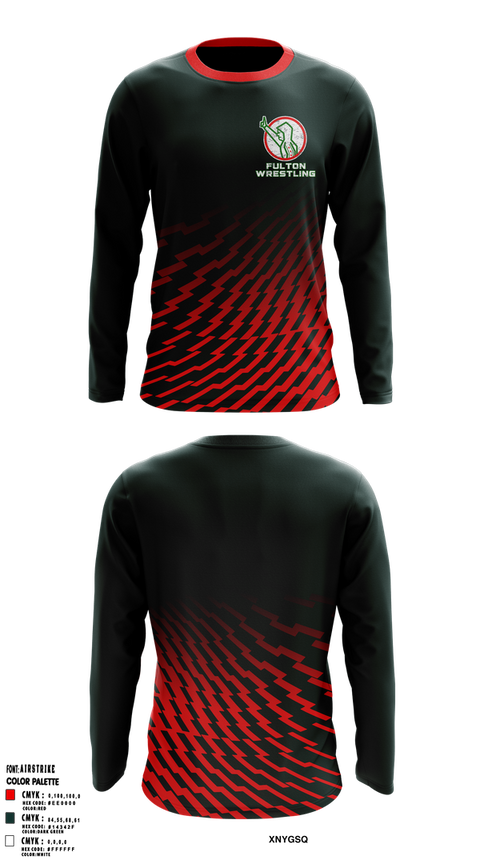 Long Sleeve Performance Shirt, Fulton, Wrestling, Teamtime, Team time, sublimation, custom sports apparel, team uniforms, spirit wear, spiritwear, sports uniforms, custom shirts, team store, custom team store, fundraiser sports, apparel fundraiser