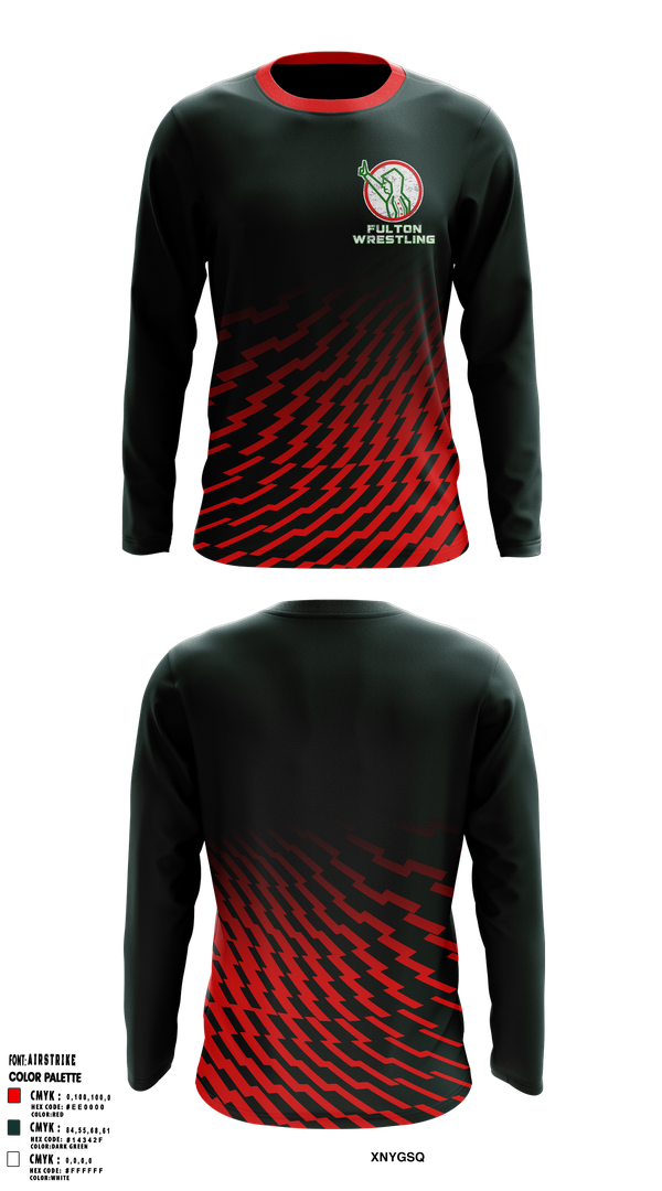 Long Sleeve Performance Shirt, Fulton, Wrestling, Teamtime, Team time, sublimation, custom sports apparel, team uniforms, spirit wear, spiritwear, sports uniforms, custom shirts, team store, custom team store, fundraiser sports, apparel fundraiser