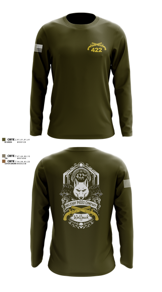 Long Sleeve Performance Shirt, 422nd Military Police Company, Army, Teamtime, Team time, sublimation, custom sports apparel, team uniforms, spirit wear, spiritwear, sports uniforms, custom shirts, team store, custom team store, fundraiser sports, apparel fundraiser