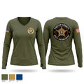 Porter County Multi-Enforcement Group Women's Long Sleeve V-neck Shirt - 1