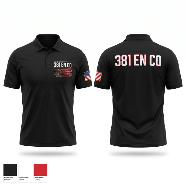 Short Sleeve Performance Polo, 381 EN CO, Army, Teamtime, Team time, sublimation, custom sports apparel, team uniforms, spirit wear, spiritwear, sports uniforms, custom shirts, team store, custom team store, fundraiser sports, apparel fundraiser
