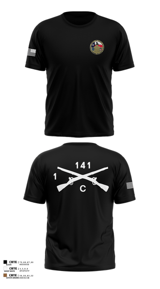 Short Sleeve Performance Shirt, C Co 1-141 IN, Army, Teamtime, Team time, sublimation, custom sports apparel, team uniforms, spirit wear, spiritwear, sports uniforms, custom shirts, team store, custom team store, fundraiser sports, apparel fundraiser