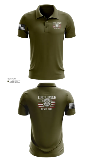 Short Sleeve Performance Polo, Kilo co. 3rd Btn 9th Marines, Marines, Teamtime, Team time, sublimation, custom sports apparel, team uniforms, spirit wear, spiritwear, sports uniforms, custom shirts, team store, custom team store, fundraiser sports, apparel fundraiser