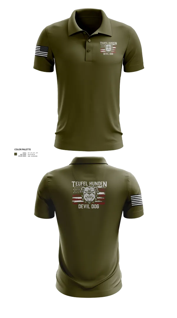 Short Sleeve Performance Polo, Kilo co. 3rd Btn 9th Marines, Marines, Teamtime, Team time, sublimation, custom sports apparel, team uniforms, spirit wear, spiritwear, sports uniforms, custom shirts, team store, custom team store, fundraiser sports, apparel fundraiser
