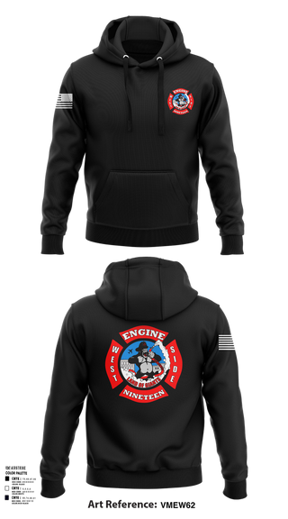Hoodie, Station 19, Fire Department, Teamtime, Team time, sublimation, custom sports apparel, team uniforms, spirit wear, spiritwear, sports uniforms, custom shirts, team store, custom team store, fundraiser sports, apparel fundraiser