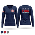 Essex Fire Department Women's Long Sleeve V-neck Shirt - 1