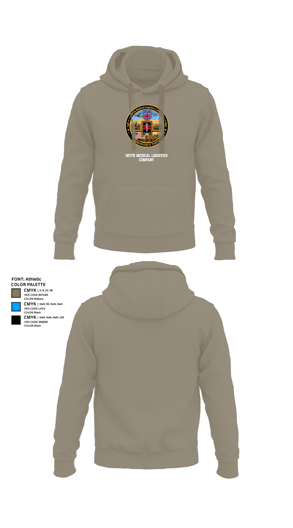 Hoodie, 387th Medical Logistics Company, Army, Teamtime, Team time, sublimation, custom sports apparel, team uniforms, spirit wear, spiritwear, sports uniforms, custom shirts, team store, custom team store, fundraiser sports, apparel fundraiser