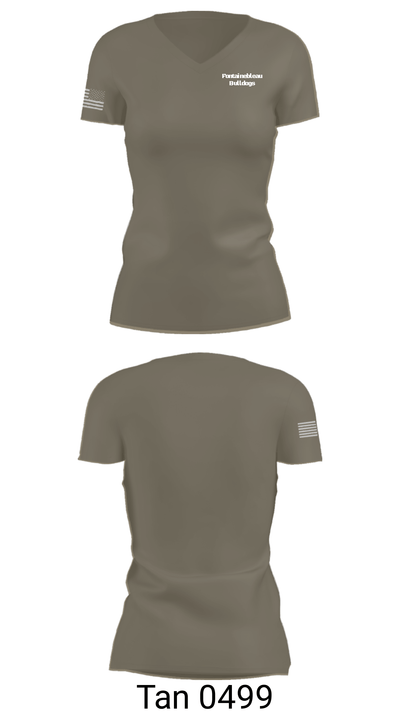 Fontainebleau Bulldogs 61397306 Women's Short Sleeve V-neck Shirt - 36