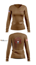 Forward support company 107 engineer battalion Women's Long Sleeve V-neck Shirt - 5