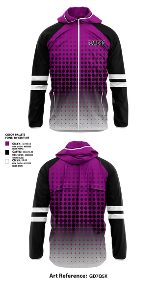 Windbreaker, RAVENS, , Teamtime, Team time, sublimation, custom sports apparel, team uniforms, spirit wear, spiritwear, sports uniforms, custom shirts, team store, custom team store, fundraiser sports, apparel fundraiser