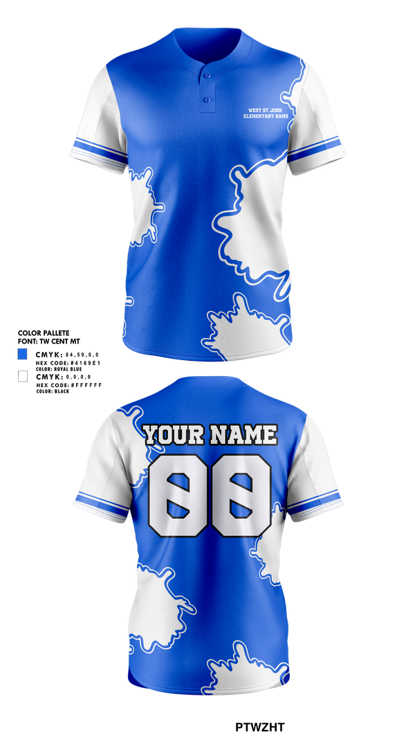 Full Button Softball Jersey, West St John Elementary Rams, Softball, Teamtime, Team time, sublimation, custom sports apparel, team uniforms, spirit wear, spiritwear, sports uniforms, custom shirts, team store, custom team store, fundraiser sports, apparel fundraiser