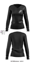 Central Mass Diving 20852807 Women's Long Sleeve V-neck Shirt - 106