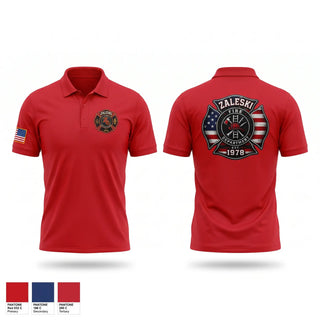 Short Sleeve Performance Polo, Zaleski fire department, Fire Department, Teamtime, Team time, sublimation, custom sports apparel, team uniforms, spirit wear, spiritwear, sports uniforms, custom shirts, team store, custom team store, fundraiser sports, apparel fundraiser