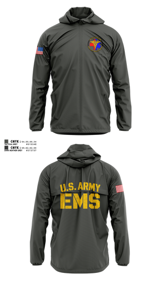Windbreaker, U.S. ARMY EMS, EMS/EMT, Teamtime, Team time, sublimation, custom sports apparel, team uniforms, spirit wear, spiritwear, sports uniforms, custom shirts, team store, custom team store, fundraiser sports, apparel fundraiser