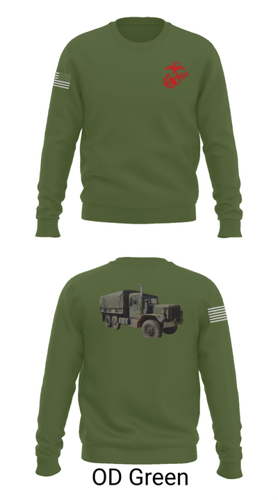 H&S Battalion HQ CO Station Motor T 63932738 Crew Neck Sweatshirt - 45