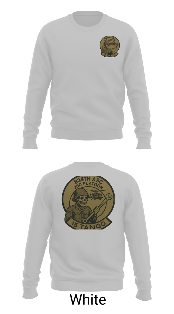 Crew Neck Sweatshirt, B-Co 834th ASB, National Guard, Teamtime, Team time, sublimation, custom sports apparel, team uniforms, spirit wear, spiritwear, sports uniforms, custom shirts, team store, custom team store, fundraiser sports, apparel fundraiser