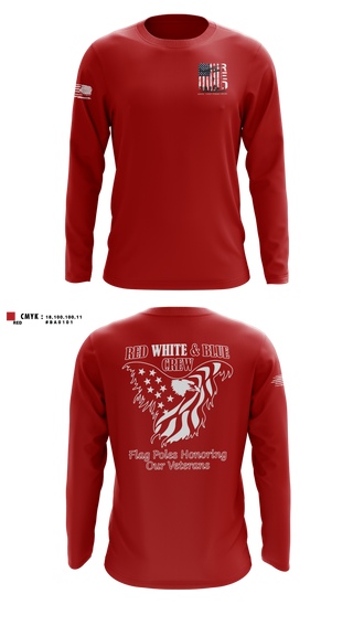 Long Sleeve Performance Shirt, Flagpoles Honoring Our Veterans, , Teamtime, Team time, sublimation, custom sports apparel, team uniforms, spirit wear, spiritwear, sports uniforms, custom shirts, team store, custom team store, fundraiser sports, apparel fundraiser