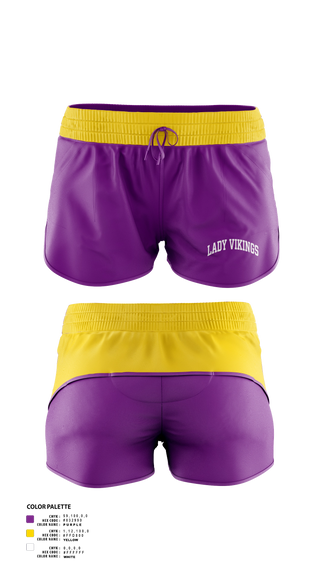 Womens Shorts, Lady Vikings, Softball, Teamtime, Team time, sublimation, custom sports apparel, team uniforms, spirit wear, spiritwear, sports uniforms, custom shirts, team store, custom team store, fundraiser sports, apparel fundraiser