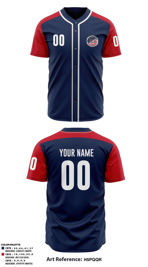 Full Button Baseball Jersey, KCD Freedom, Baseball, Teamtime, Team time, sublimation, custom sports apparel, team uniforms, spirit wear, spiritwear, sports uniforms, custom shirts, team store, custom team store, fundraiser sports, apparel fundraiser