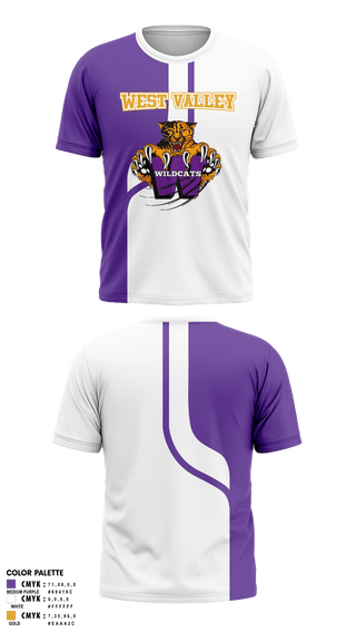 Short Sleeve Performance Shirt, West Valley, Track & Field, Teamtime, Team time, sublimation, custom sports apparel, team uniforms, spirit wear, spiritwear, sports uniforms, custom shirts, team store, custom team store, fundraiser sports, apparel fundraiser