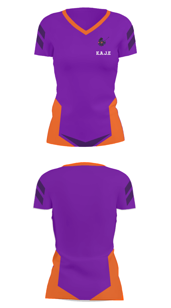 Women's Short Sleeve Vneck Shirt, K.A.J.E, , Teamtime, Team time, sublimation, custom sports apparel, team uniforms, spirit wear, spiritwear, sports uniforms, custom shirts, team store, custom team store, fundraiser sports, apparel fundraiser
