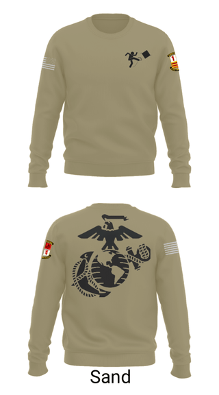 Crew Neck Sweatshirt, , Marines, Teamtime, Team time, sublimation, custom sports apparel, team uniforms, spirit wear, spiritwear, sports uniforms, custom shirts, team store, custom team store, fundraiser sports, apparel fundraiser