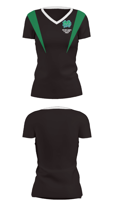 Women's Short Sleeve Vneck Shirt, Notre Dame College Prep, Spirit Store, Teamtime, Team time, sublimation, custom sports apparel, team uniforms, spirit wear, spiritwear, sports uniforms, custom shirts, team store, custom team store, fundraiser sports, apparel fundraiser